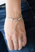 Load image into Gallery viewer, Big-Hearted Beam - Pink Bracelet - Paprazzi Jewelry