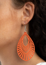 Load image into Gallery viewer, Bermuda Breeze - Orange Earrings - Paparazzi Jewelry