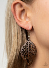 Load image into Gallery viewer, LEAF Em Hanging - Brown Earrings - Paparazzi Jewelry