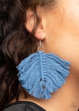 Load image into Gallery viewer, Macrame Mamba - Blue Earrings - Paparazzi Jewelry