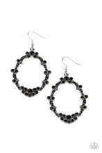 Load image into Gallery viewer, paparazzi-accessories-sparkly-status-black-earrings