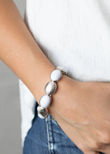 Load image into Gallery viewer, Decadently Dewy - White Bracelet - Paparazzi Jewelry
