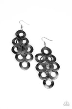Load image into Gallery viewer, paparazzi-accessories-scattered-shimmer-black-earrings