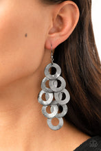 Load image into Gallery viewer, Scattered Shimmer - Black Earrings - Paparazzi Jewelry