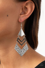 Load image into Gallery viewer, Work Hazard - Black Earrings - Paparazzi Jewelry