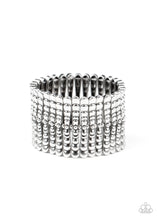 Load image into Gallery viewer, paparazzi-accessories-level-the-field-silver-bracelet