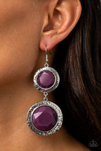 Load image into Gallery viewer, Thrift Shop Stop - Purple Earrings - Paprazzi Jewelry