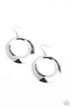 Load image into Gallery viewer, paparazzi-accessories-fiercely-faceted-silver-earrings