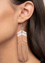 Load image into Gallery viewer, Desert Trails - White Earrings - Paprazzi Jewelry