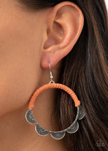 Load image into Gallery viewer, Tambourine Trend - Orange Earrings - Paparazzi Jewelry