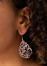Load image into Gallery viewer, Winter Garden - Red Earrings - Paparazzi Jewelry