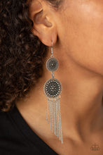 Load image into Gallery viewer, Medallion Mecca - Silver Earrings - Paparazzi Jewelry