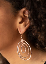 Load image into Gallery viewer, Retro Ruins - Rose Gold Earrings - Paparazzi Jewelry