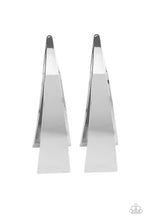 Load image into Gallery viewer, paparazzi-accessories-underestimated-edge-silver-post earrings