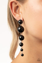 Load image into Gallery viewer, Living a WEALTHY Lifestyle - Black Post Earrings - Paparazzi Jewelry