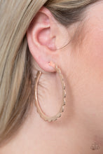 Load image into Gallery viewer, Radiant Ridges - Rose Gold Earrings - Paprazzi Jewelry