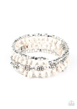 Load image into Gallery viewer, paparazzi-accessories-rockin-renegade-white-bracelet