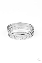 Load image into Gallery viewer, paparazzi-accessories-top-of-the-heap-silver-bracelet