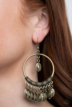Load image into Gallery viewer, Metallic Harmony - Brass Earrings - Paparazzi Jewelry