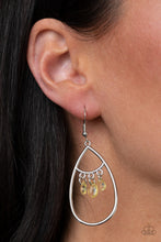 Load image into Gallery viewer, Shimmer Advisory - Yellow Earrings - Paparazzi Jewelry