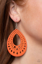 Load image into Gallery viewer, Belize Beauty - Orange Earrings - Paparazzi Jewelry