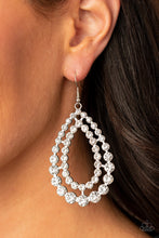 Load image into Gallery viewer, Glacial Glaze - White Earrings - Paparazzi Jewelry