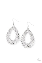 Load image into Gallery viewer, paparazzi-accessories-glacial-glaze-white-earrings