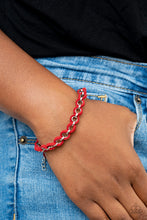 Load image into Gallery viewer, SUEDE Side to Side - Red Bracelet - Paprazzi Jewelry