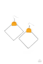 Load image into Gallery viewer, paparazzi-accessories-friends-of-a-leather-yellow-earrings