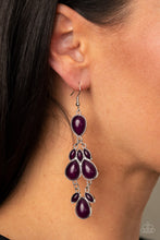 Load image into Gallery viewer, Superstar Social - Purple Earrings - Paparazzi Jewelry