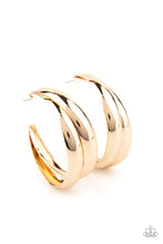 Load image into Gallery viewer, paparazzi-accessories-colossal-curves-gold-earrings