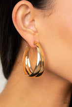Load image into Gallery viewer, Colossal Curves - Gold Earrings - Paprazzi Jewelry