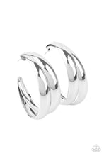 Load image into Gallery viewer, paparazzi-accessories-colossal-curves-silver-earrings