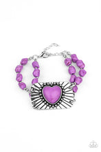 Load image into Gallery viewer, paparazzi-accessories-sandstone-sweetheart-purple-bracelet