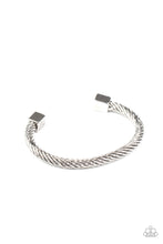 Load image into Gallery viewer, paparazzi-accessories-block-it-out-silver-mens bracelet