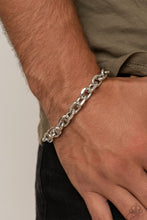Load image into Gallery viewer, Titanium Titan - Silver Mens Bracelet - Paparazzi Jewelry