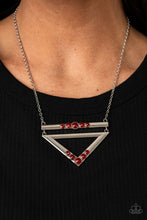 Load image into Gallery viewer, Triangulated Twinkle - Red Necklace - Paparazzi Jewelry