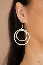 Load image into Gallery viewer, Radiating Refinement - Gold Earrings - Paparazzi Jewelry
