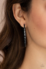 Load image into Gallery viewer, Grungy Grit - Black Earrings - Paparazzi Jewelry