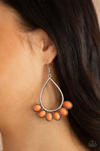 Load image into Gallery viewer, Stone Sky - Orange Earrings - Paparazzi Jewelry