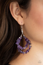 Load image into Gallery viewer, Canyon Rock Art - Purple Earrings - Paparazzi Jewelry