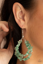 Load image into Gallery viewer, Canyon Rock Art - Green Earrings - Paparazzi Jewelry
