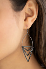 Load image into Gallery viewer, Proceed With Caution - Black Earrings - Paparazzi Jewelry