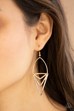 Load image into Gallery viewer, Proceed With Caution - Gold Earrings - Paparazzi Jewelry