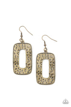 Load image into Gallery viewer, paparazzi-accessories-primal-elements-brass-earrings