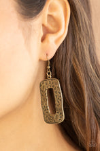 Load image into Gallery viewer, Primal Elements - Brass Earrings - Paparazzi Jewelry