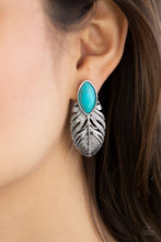 Load image into Gallery viewer, Rural Roadrunner - Blue Post Earrings - Paparazzi Jewelry