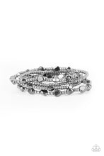 Load image into Gallery viewer, paparazzi-accessories-fashionably-faceted-black-bracelet