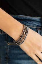 Load image into Gallery viewer, Fashionably Faceted - Black Bracelet - Paparazzi Jewelry