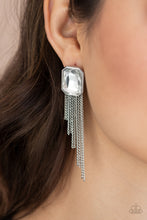 Load image into Gallery viewer, Save for a REIGNy Day - White Post Earrings - Paparazzi Jewelry